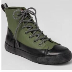 Hunter X Target High Top Green and Black Rain Boots Unisex Men's‎ 7.5 Womens 9.5